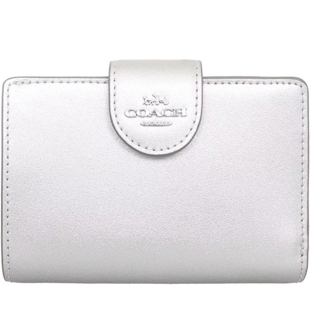Coach Signature Women's Wallet - Light Silver CW528 COA